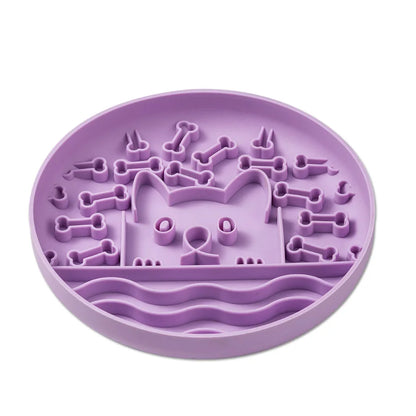 Kritter Krush silicone lick mat with textured surface for dogs, designed to keep pets entertained and engaged during feeding.