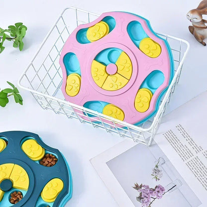 Kritter Krush interactive dog puzzle with compartments and sliding pieces for mental stimulation and engaging play for dogs.