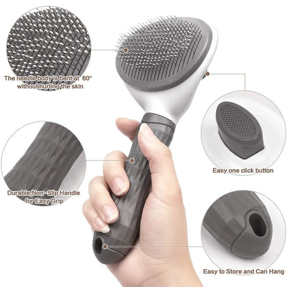 Kritter Krush self-cleaning pet hair remover brush with ergonomic handle and easy hair removal design for cleaning pet fur.