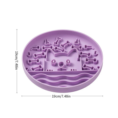 Kritter Krush silicone lick mat with textured surface for pet enrichment and dental health, ideal for dogs and cats.