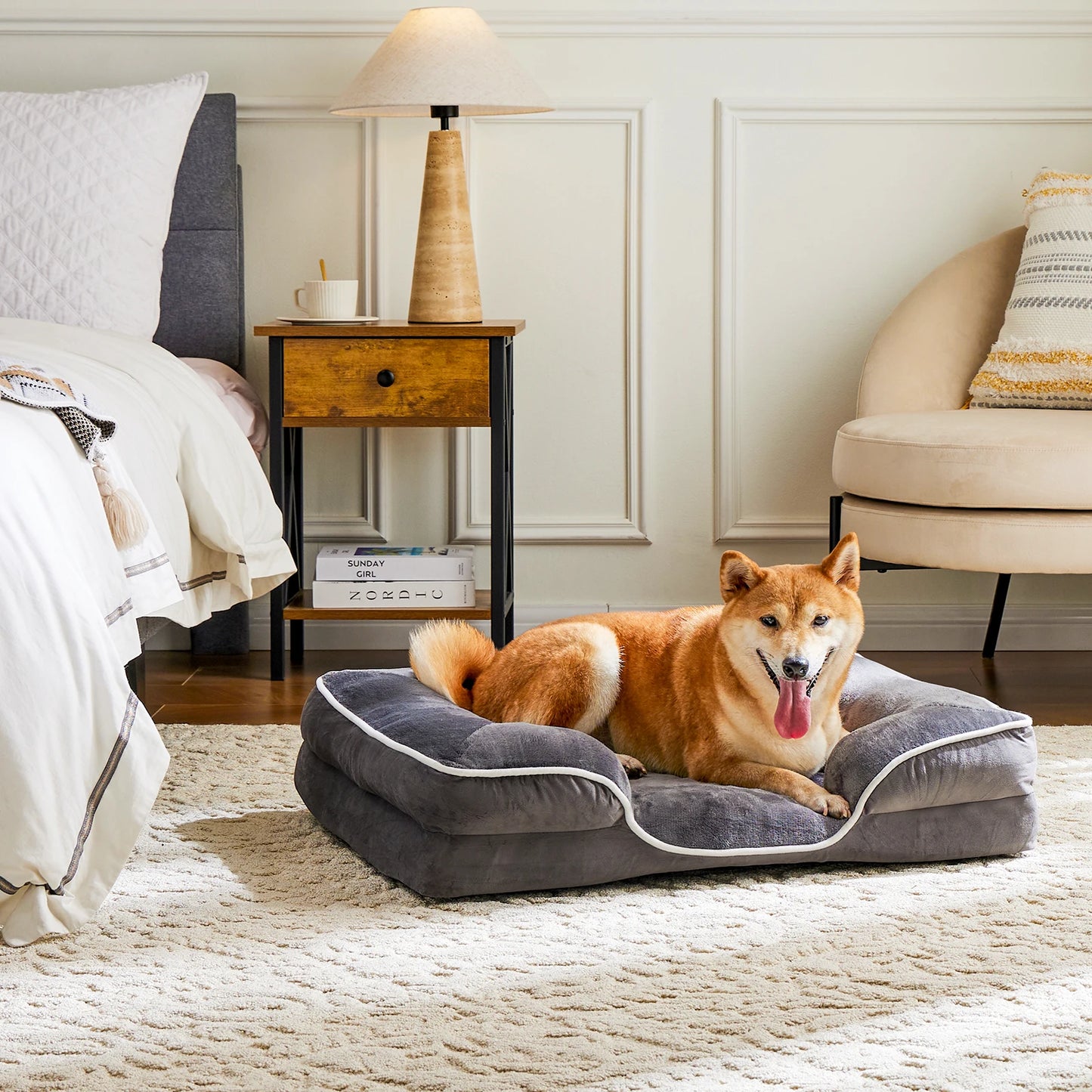 Kritter Krush orthopedic pet bed with soft cushioning and supportive foam, ideal for small to medium dogs and cats.