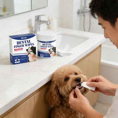 Kritter Krush teeth cleaning wipes for pets, soft and gentle dental wipes for fresh breath and oral health in pets.
