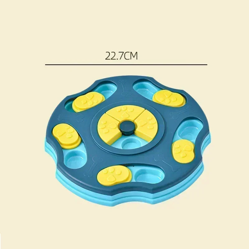 Kritter Krush interactive dog puzzle toy with multiple compartments and sliding covers to challenge and entertain dogs.