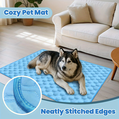 Cooling pet mat by Kritter Krush, soft and comfortable for dogs and cats, designed to keep pets cool and relaxed.