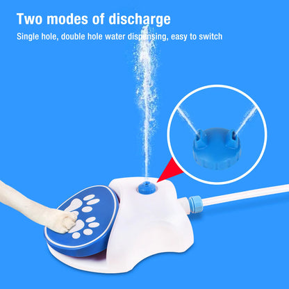 Kritter Krush outdoor paw-activated dog water fountain with flowing water and durable design for pets.