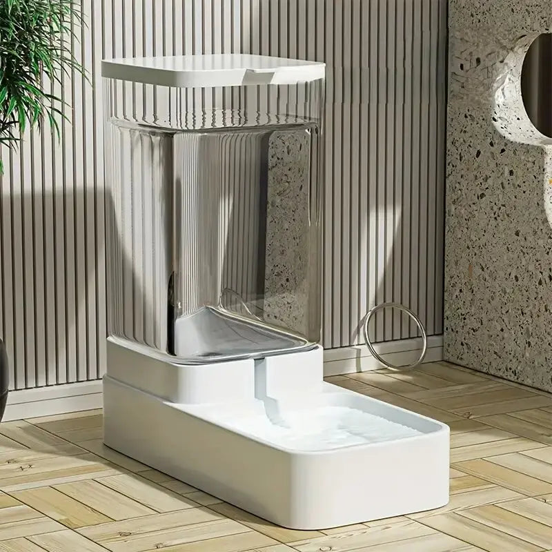 Kritter Krush automatic pet dispenser set with adjustable feeding tray and water bottle for convenient pet feeding.