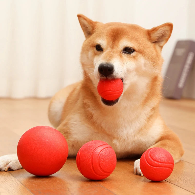 Kritter Krush rubber training ball for dogs, durable chew toy with textured surface for playful exercise and dental health.