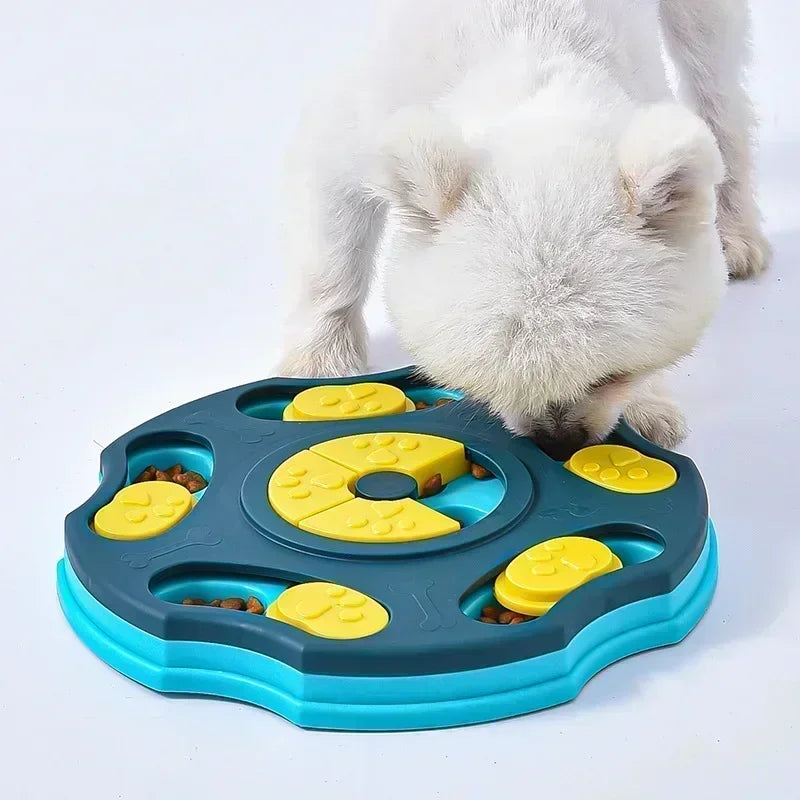 Kritter Krush interactive dog puzzle toy with hidden compartments and colorful design for engaging pet mental stimulation.