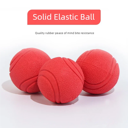 Kritter Krush rubber dog ball with textured surface, perfect for fetching and chewing fun for dogs.