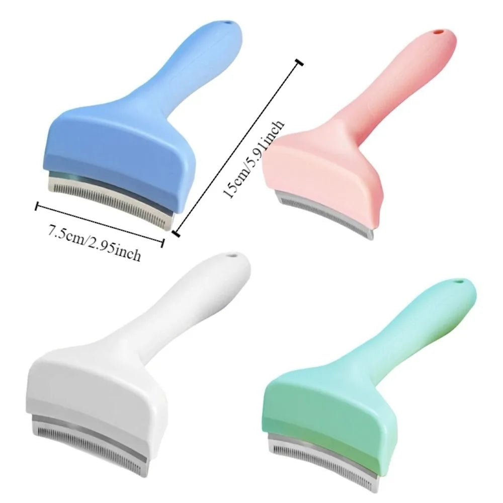 Kritter Krush V-Shaped Slicker Brush for grooming pets, with fine metal bristles and ergonomic handle, ideal for removing loose fur.