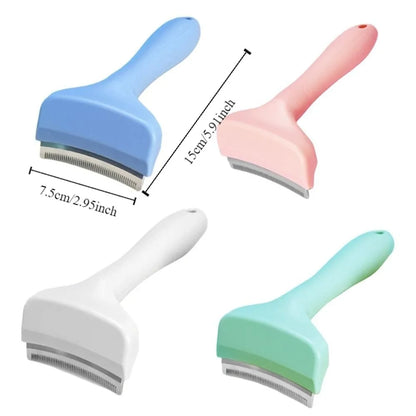 Kritter Krush V-Shaped Slicker Brush for grooming pets, with fine metal bristles and ergonomic handle, ideal for removing loose fur.