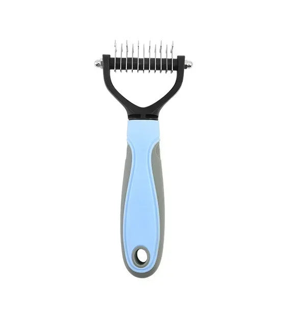 Kritter Krush cat grooming comb with fine and wide teeth for detangling and brushing feline fur.