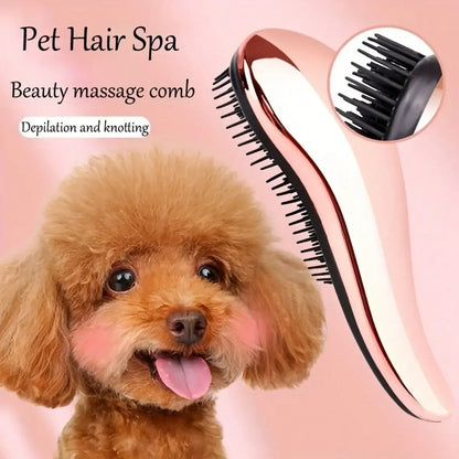 Kritter Krush 2-in-1 grooming brush with dual-sided design for gentle pet hair brushing and detangling.