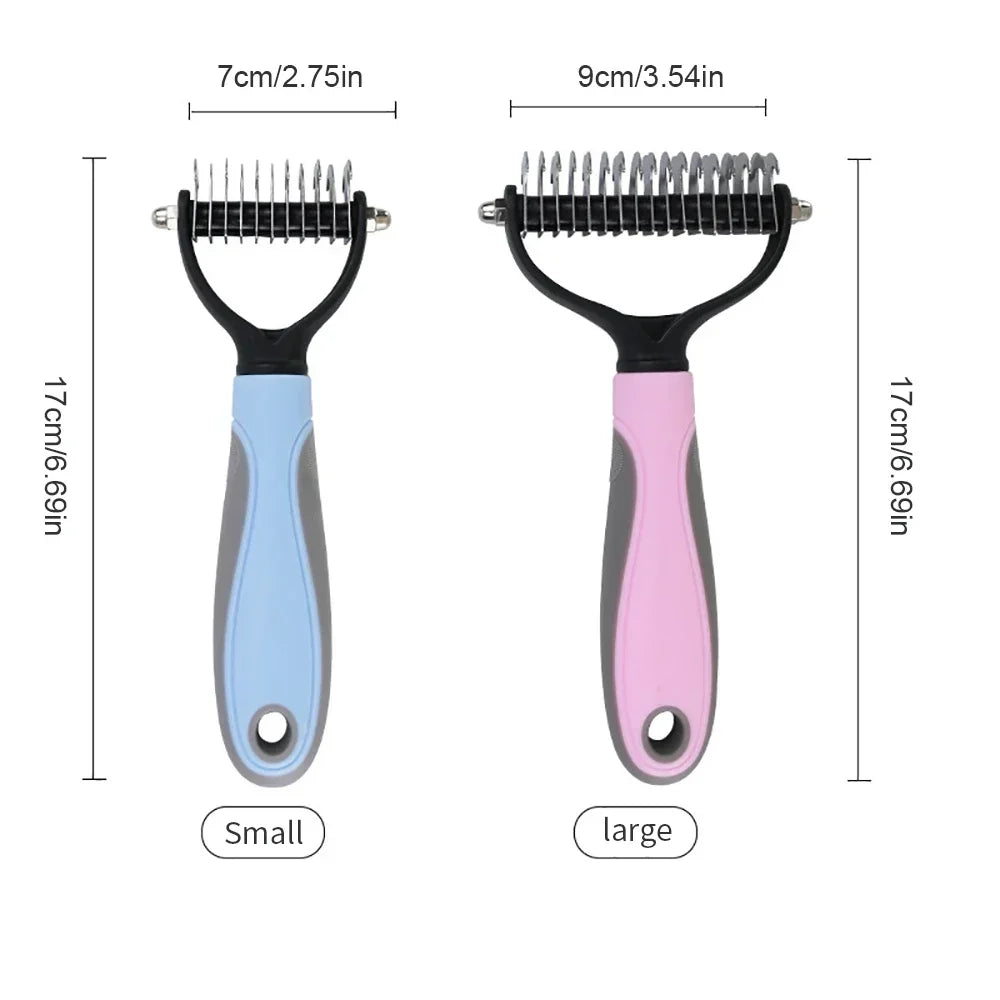 Kritter Krush cat grooming comb with metal teeth for detangling and brushing feline fur.