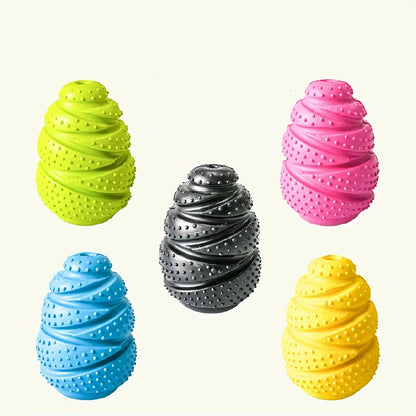 Rubber chew toy for dogs from Pawzena Palace, durable and colorful with textured surface for chewing and playing.