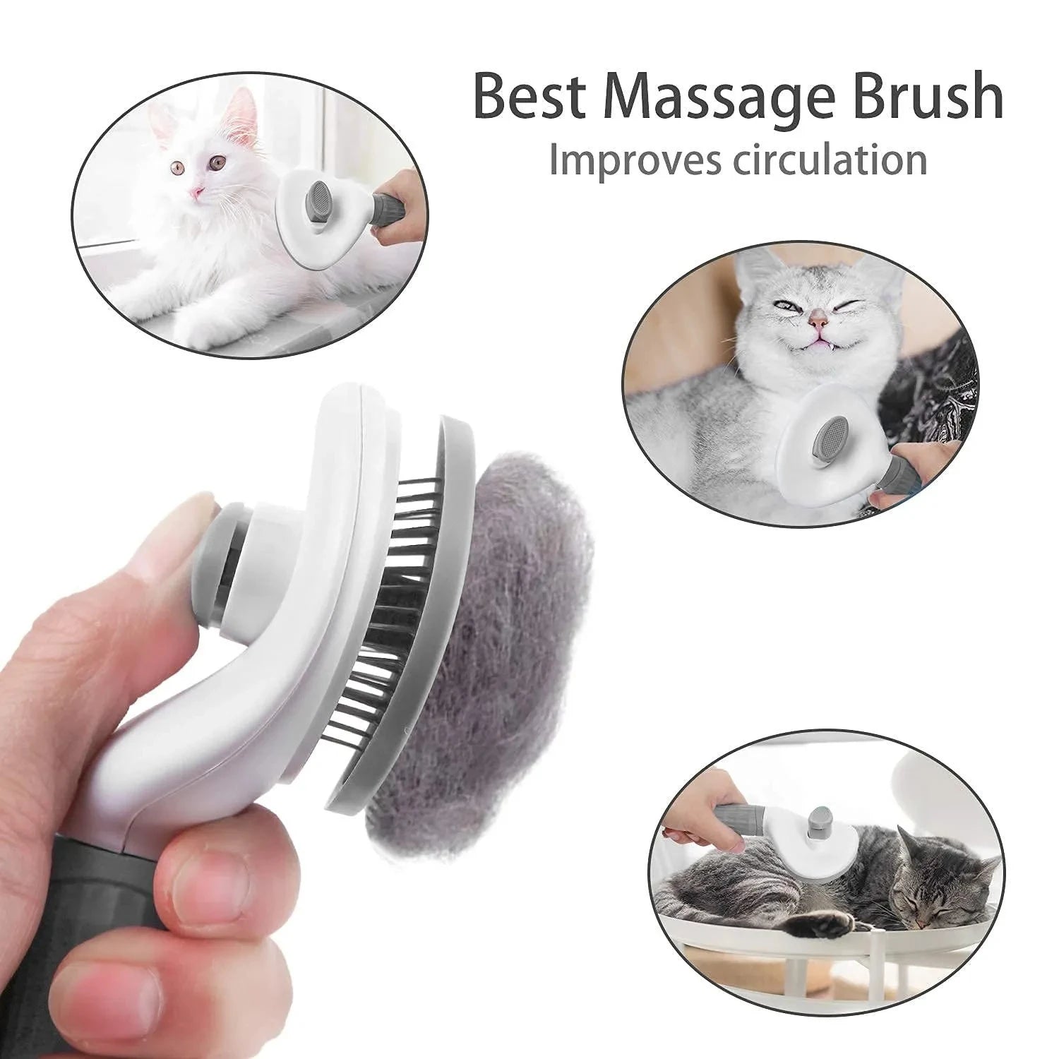 Kritter Krush self-cleaning pet hair remover brush with ergonomic handle and hair-catching surface for efficient pet hair removal