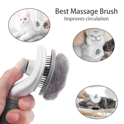 Kritter Krush self-cleaning pet hair remover brush with ergonomic handle and hair-catching surface for efficient pet hair removal