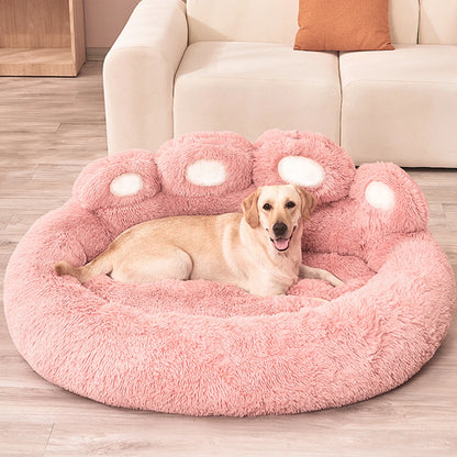 Soft, plush Kritter Krush fluffy dog bed with cushioned sides and cozy interior for small and medium-sized dogs.