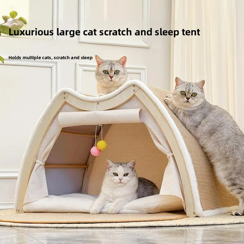 CozyClaw™ Foldable Sisal Cat House