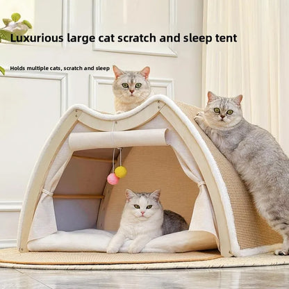 CozyClaw™ Foldable Sisal Cat House