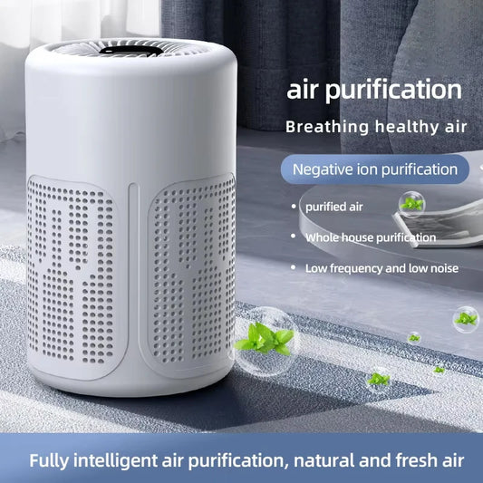 PureBreeze™ Air Purifier from EDIFOLLY Choice Store with sleek design and air filter visible, promoting cleaner, healthier indoor air.