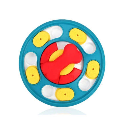 Interactive dog puzzle toy by Kritter Krush designed to engage pets with challenging hidden compartments and treat dispensers.