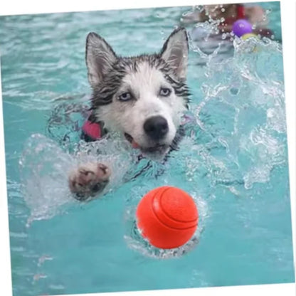 Kritter Krush rubber dog ball for pets, durable and colorful, suitable for play and fetch activities with dogs.