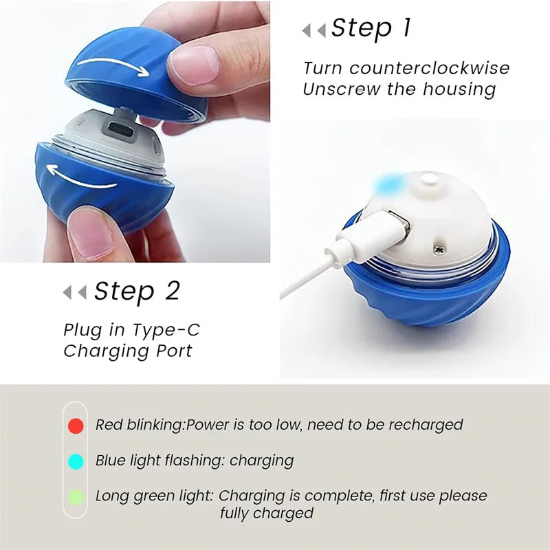 Kritter Krush smart interactive ball for pets, colorful rubber toy with textured surface for engaging play and mental stimulation