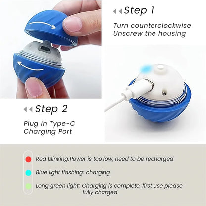 Kritter Krush smart interactive ball for pets, colorful rubber toy with textured surface for engaging play and mental stimulation
