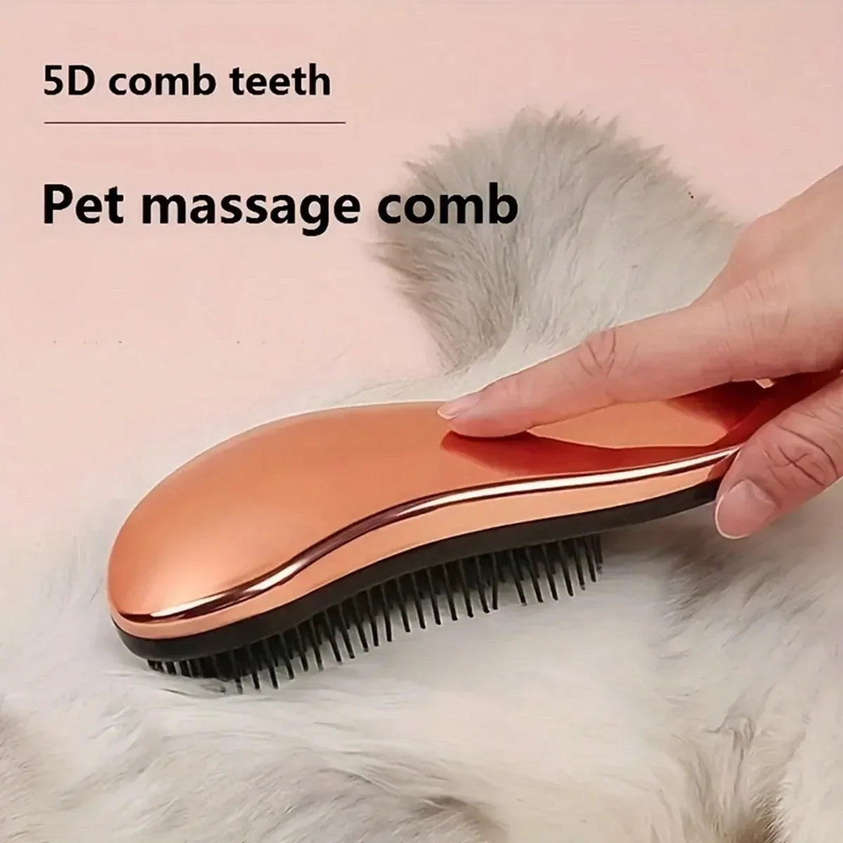 Kritter Krush 2-in-1 grooming brush with dual sides for gentle pet grooming and detangling, shown on a white background.