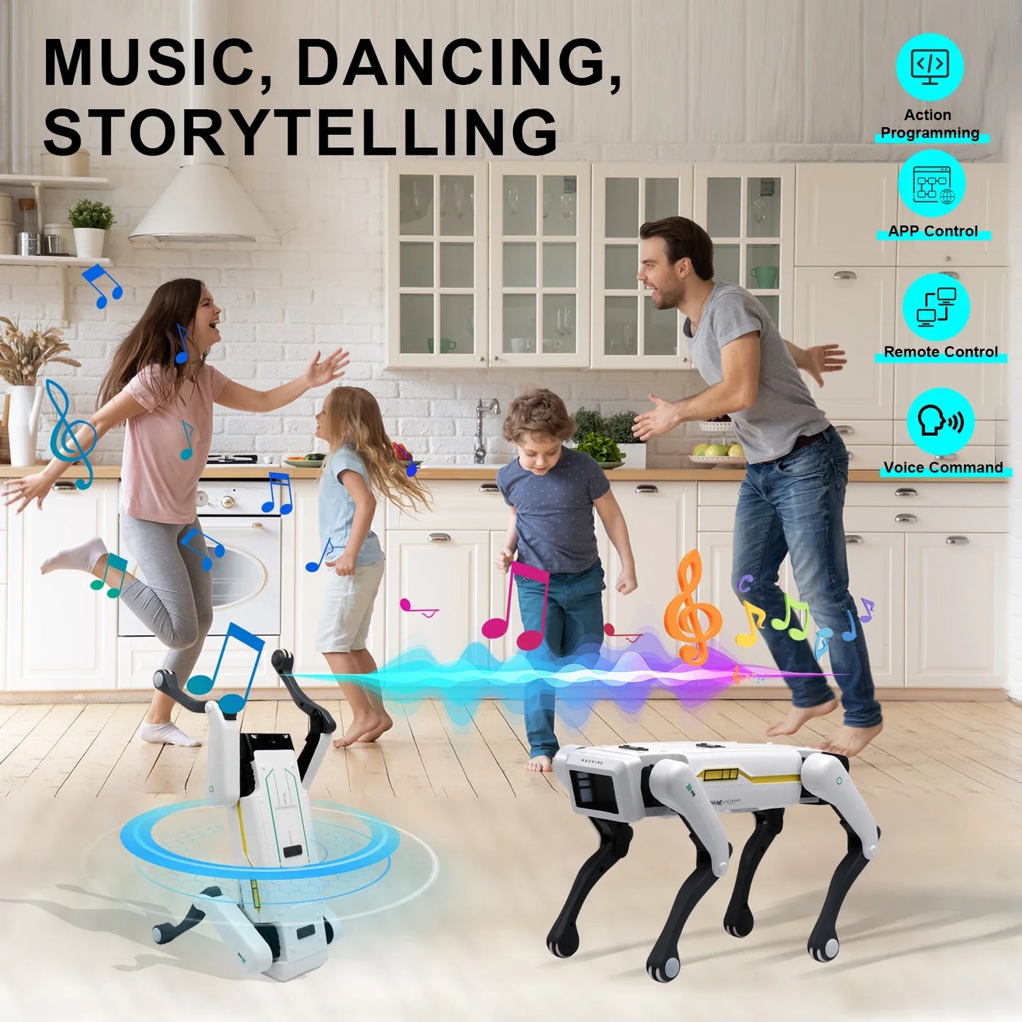 AI Robot Dog RC Toy with Voice Interaction App Control Programmable Singing Dancing Robot Dog