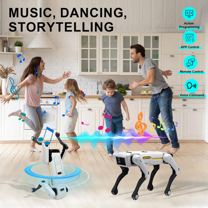 AI Robot Dog RC Toy with Voice Interaction App Control Programmable Singing Dancing Robot Dog