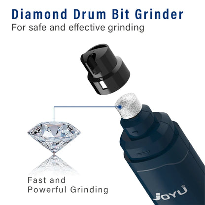 Kritter Krush electric nail grinder for pets, showing the compact device with a grinding tip and ergonomic design for gentle nail grooming.