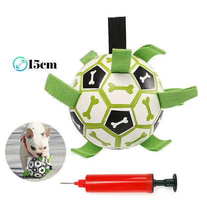 Interactive Dog Football Toy Soccer Ball Inflated Training Toy For Dogs Outdoor Border Collie Balls For Large Dogs Pet Supplies