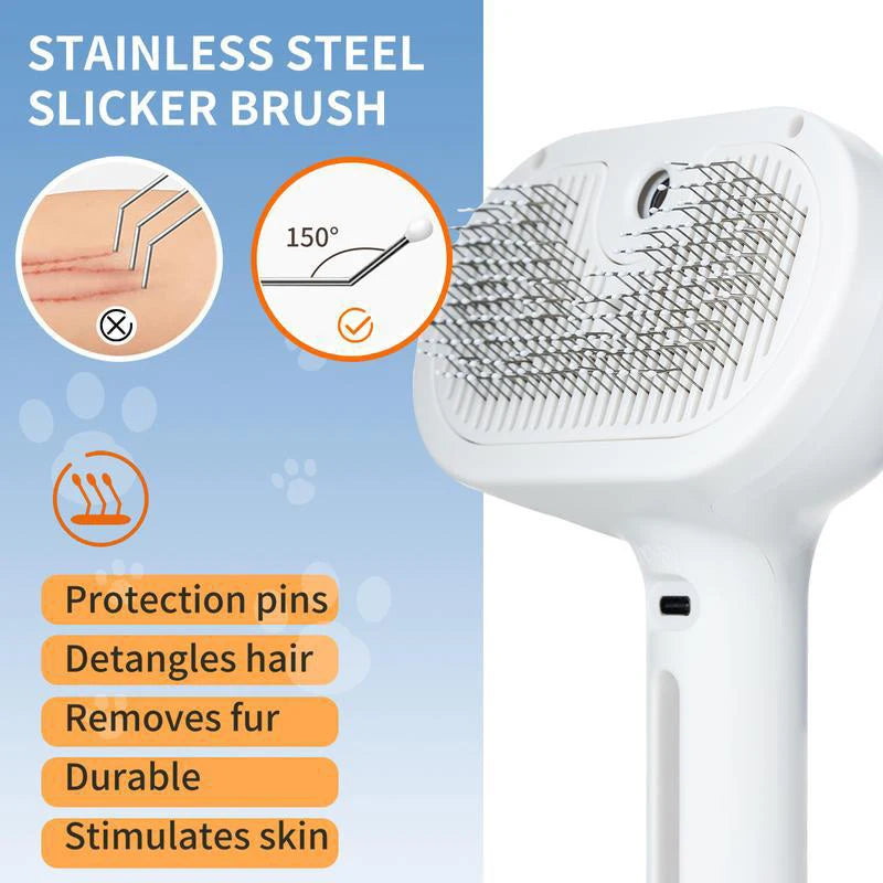 Kritter Krush Steam Massage Brush with ergonomic handle and soft bristles for soothing facial and scalp massage.