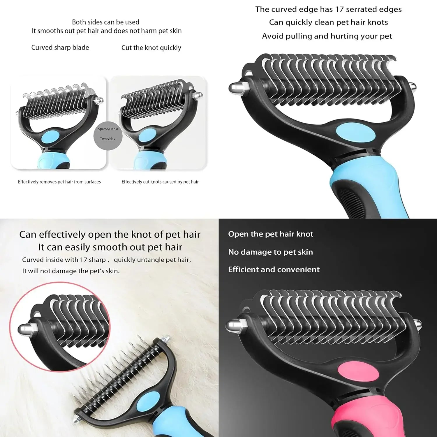 Kritter Krush cat grooming comb with ergonomic handle and metal teeth for easy pet fur detangling and grooming.