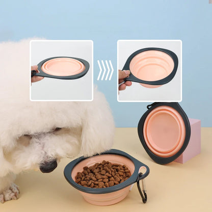 Foldable Kritter Krush pet bowl with collapsible design, ideal for travel and outdoor use, featuring durable material for pets.