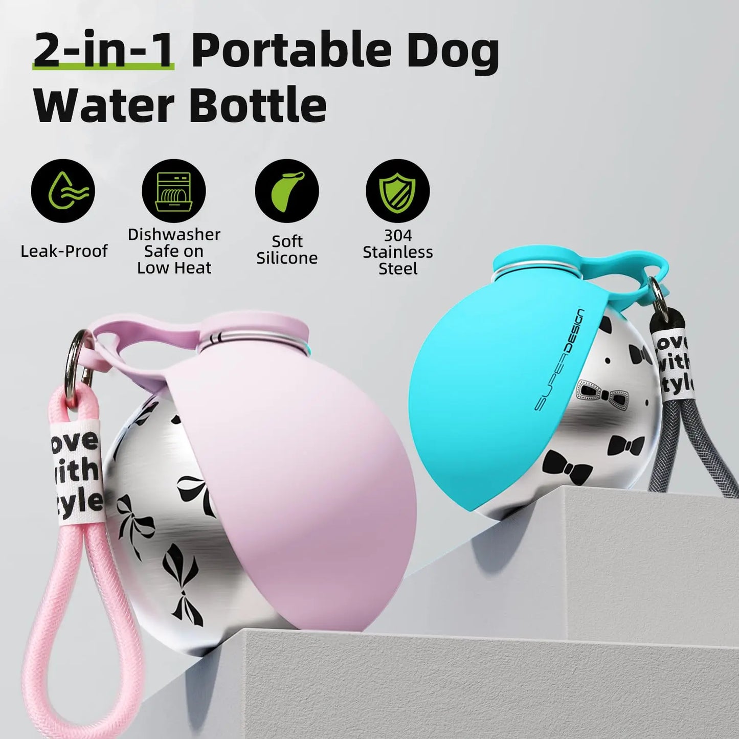 TrailBuddy Portable Dog Water Bottle